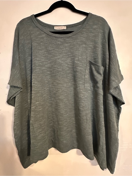 Zenana Outfitters Sweaters - Zenana Outfitters Sage Green Relaxed Pocket Sweater